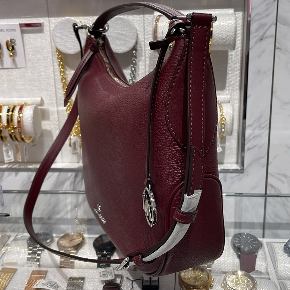 Michael Kors Burgundy Leather Shoulder Bag - Picture 5 of 16